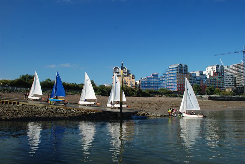 The sky really was this blue, it's not Photoshopped photo copyright Clive Reffell taken at Greenwich Yacht Club and featuring the Bosun class