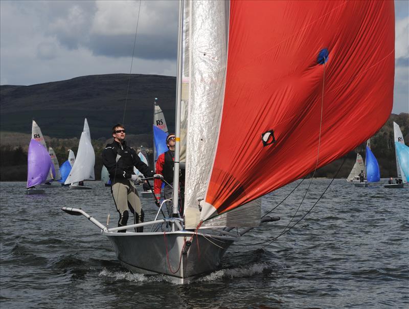 Dan Seed	and Martin Knott in the Great North Asymmetric Challenge 2013 photo copyright Roy Blackburn taken at Bassenthwaite Sailing Club and featuring the Topper Breeze class
