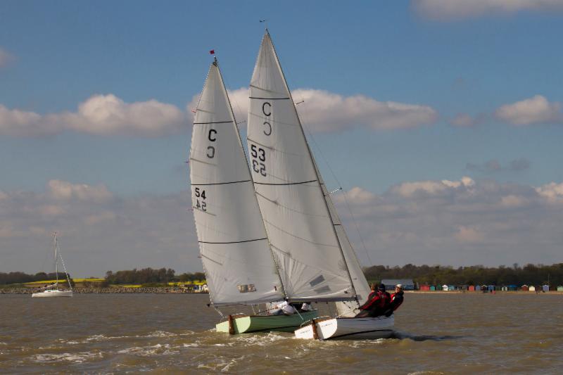 BODs C54 Storm Petrel and C53 White Spirit photo copyright Tim Bees taken at Brightlingsea Sailing Club and featuring the Brightlingsea One Design class