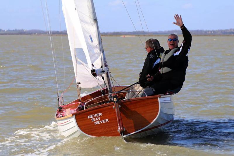 Brightlingsea One Design C56 Never Say Never - Owner Geoff Gritton at the helm photo copyright Fiona Brown / www.fionabrown.com taken at Brightlingsea Sailing Club and featuring the Brightlingsea One Design class