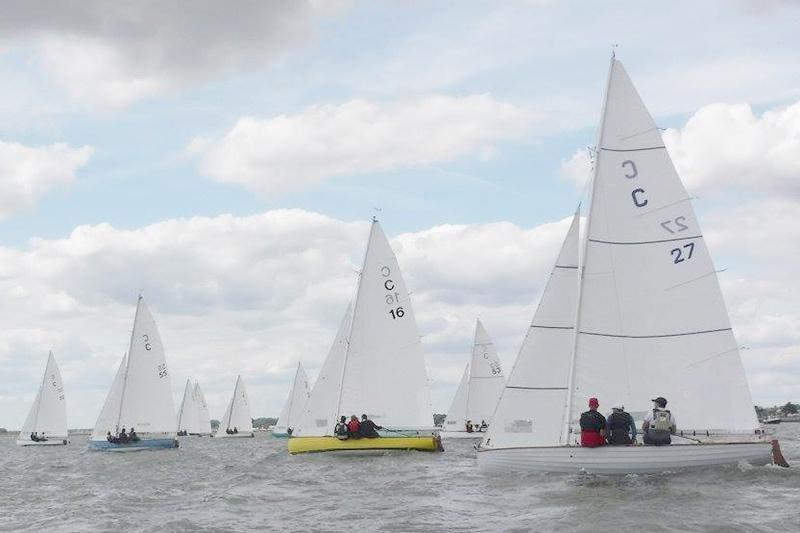 Brightlingsea One Design fleet on day 2 at Learning & Skills Solutions Pyefleet Week photo copyright Rebecca Bines taken at Brightlingsea Sailing Club and featuring the Brightlingsea One Design class