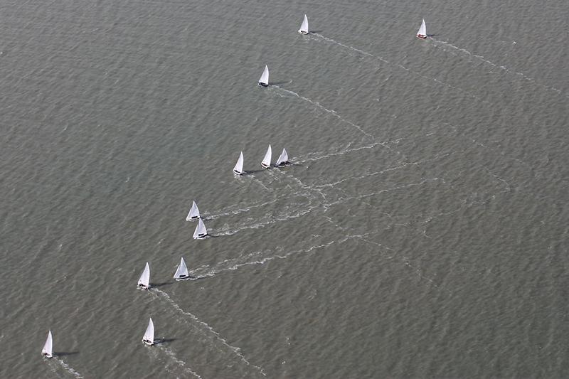 Close calls in the Brightlingsea One Design Fleet  at Learning & Skills Solutions Pyefleet Week photo copyright Sally Hare taken at Brightlingsea Sailing Club and featuring the Brightlingsea One Design class