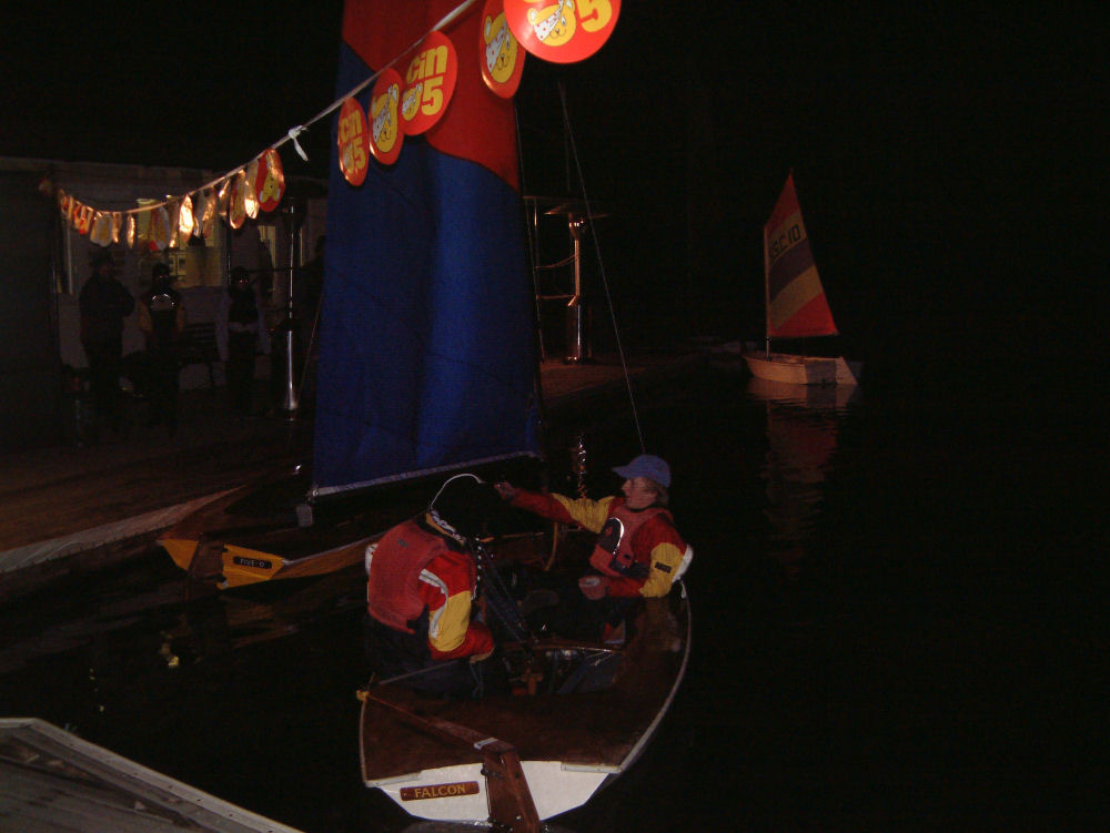 Cold conditions for the 24 Hour Sail at Salterns Sailing Club for Children in Need photo copyright Jeff Dudley taken at Salterns Sailing Club and featuring the British Moth class