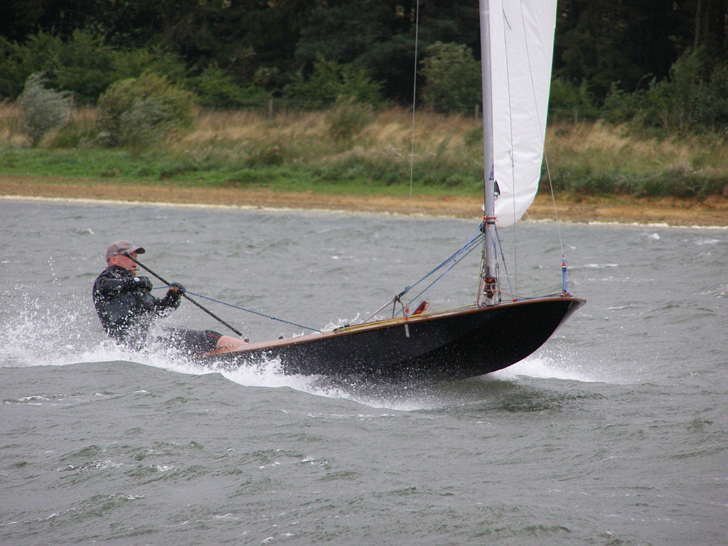 Action from the British Moth nationals at Northampton photo copyright Karen Collyer taken at Northampton Sailing Club and featuring the British Moth class