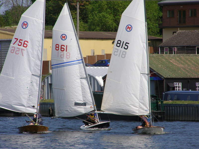 Glorious sunshine and a gusty breeze for the British Moths at Evesham photo copyright Karen Collyer taken at Evesham Sailing Club and featuring the British Moth class