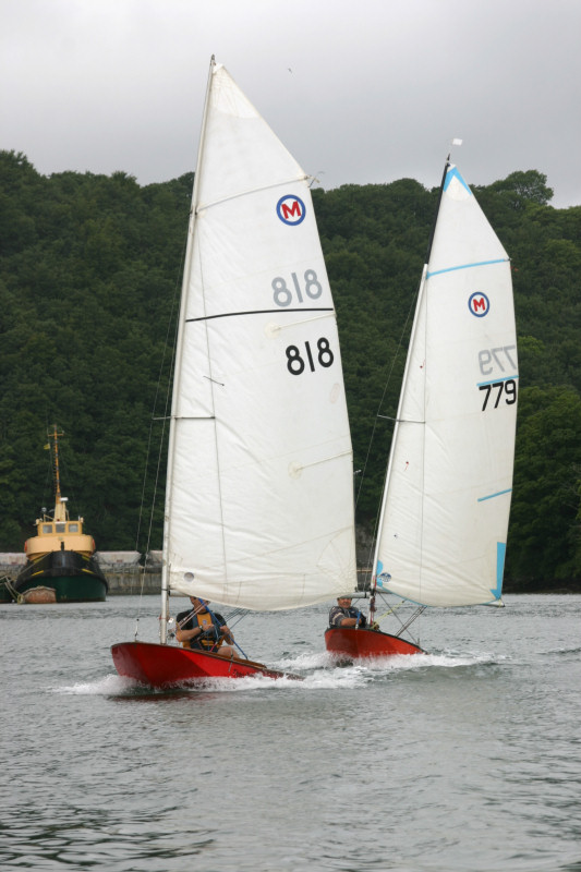 The British Moths get salty at Fowey Gallants photo copyright Laura Honey taken at Fowey Gallants Sailing Club and featuring the British Moth class