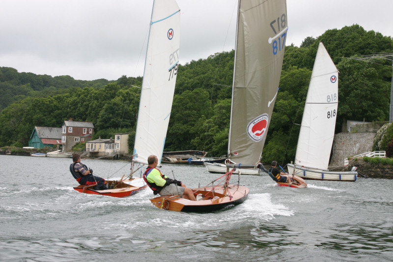 The British Moths get salty at Fowey Gallants photo copyright Laura Honey taken at Fowey Gallants Sailing Club and featuring the British Moth class