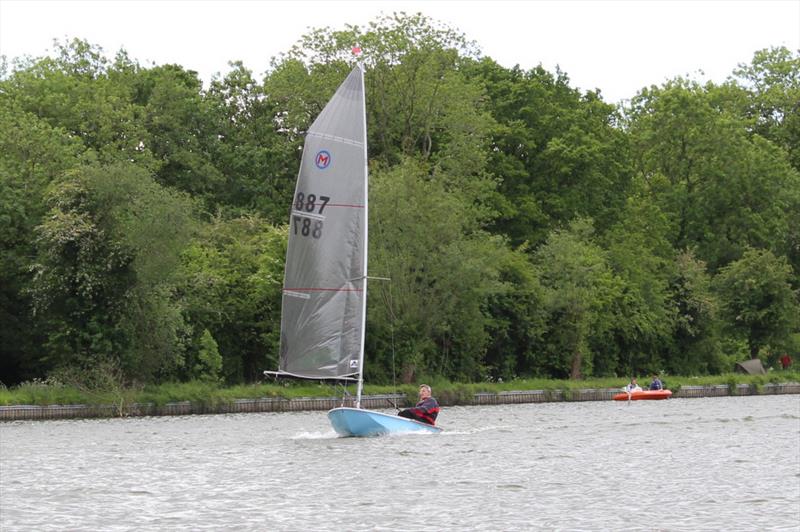 Toby Cooper racing in the British Moth open meeting at Earlswood Lakes photo copyright James Patterson taken at Earlswood Lakes Sailing Club and featuring the British Moth class