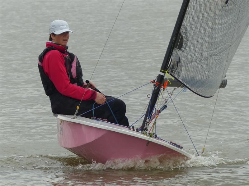 Elaine Laverty during the Leamington Spa British Moth Open photo copyright Jayne Whigham / LSSC taken at Leamington Spa Sailing Club and featuring the British Moth class