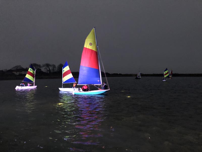 Sailing overnight at the 20th Salterns Sail-a-thon photo copyright Salterns Sailing Club taken at Salterns Sailing Club and featuring the British Moth class