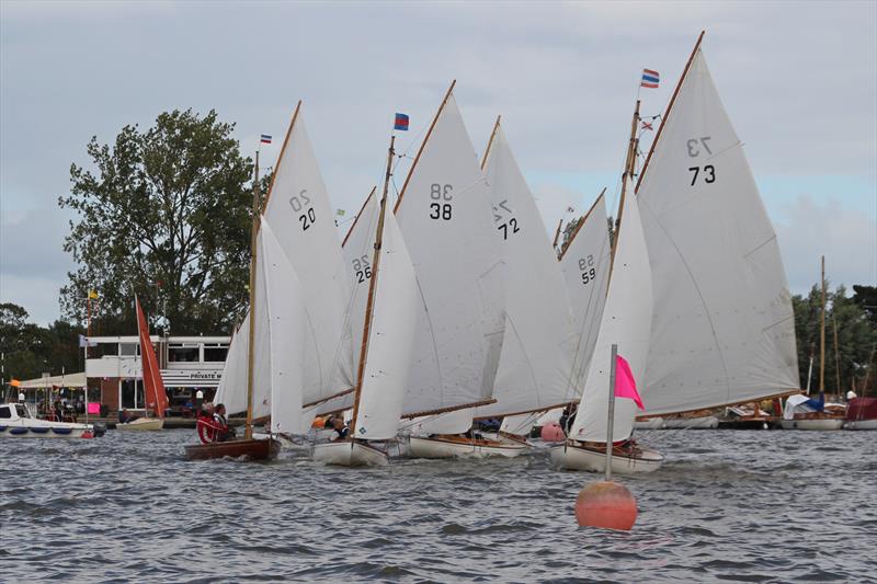 Broads One Designs about to start at Oulton Week photo copyright Karen Langston taken at Waveney & Oulton Broad Yacht Club and featuring the Broads One Design class