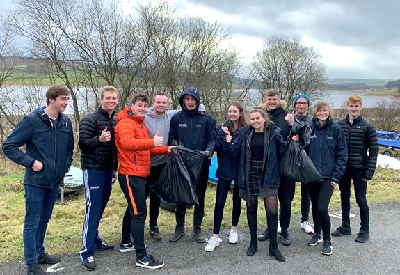 Newcastle Sailing & Yachting Club after their Litter Pick at Derwent Water SC photo copyright BUSA taken at Derwent Reservoir Sailing Club and featuring the BUSA class