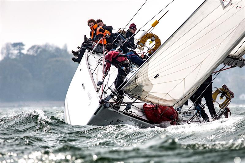 Bristol at the BUCS Student Yachting Championships photo copyright Harry Bowerman / harrybowerman.shootproof.com taken at Portsmouth University Sailing Club and featuring the BUSA class