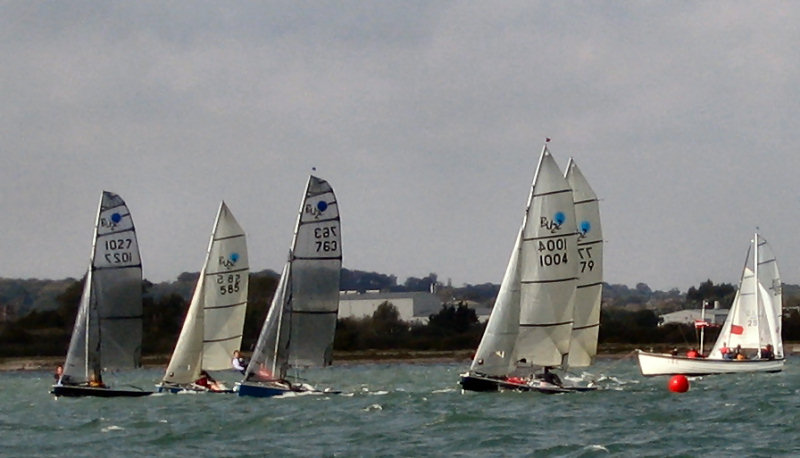 6 Buzzes enjoy the conditions at Langstone photo copyright Josh Preater taken at Langstone Sailing Club and featuring the Buzz class