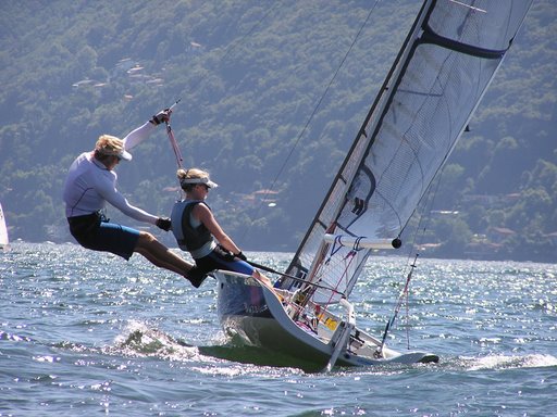 Action from the Buzz Europeans on Lake Maggiore, Italy photo copyright P. Corbellini taken at  and featuring the Buzz class