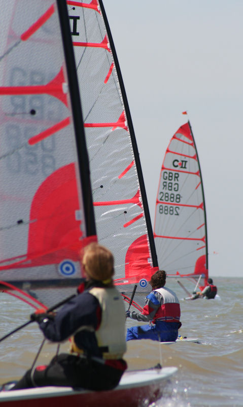 Hilary Ross, Olwen Binks and Mary Stamp (near to far) at the Byte Nationals photo copyright Clive Morley taken at Margate Yacht Club and featuring the Byte class