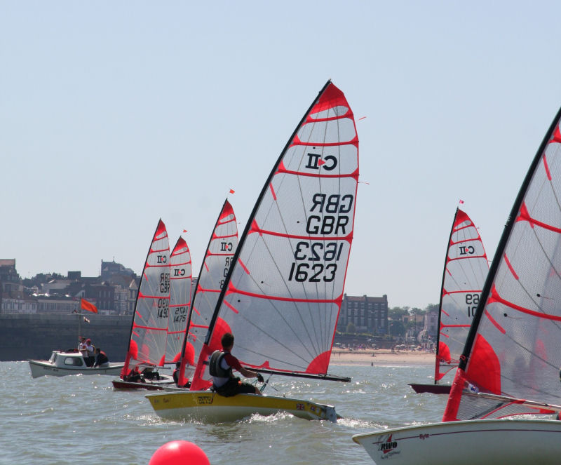 Nick Miller (yellow hull) wins the Byte Nationals 2006 photo copyright Clive Morley taken at Margate Yacht Club and featuring the Byte class