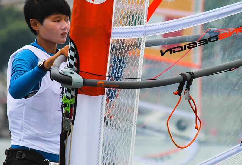 China's Linli Wu on day 5 of the Youth Olympic Games 2014 photo copyright ISAF taken at  and featuring the Byte class