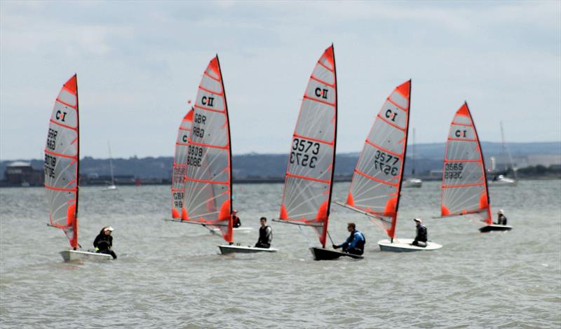 Bytes at WOSH 2017 photo copyright John Saunders taken at Weston Sailing Club and featuring the Byte class