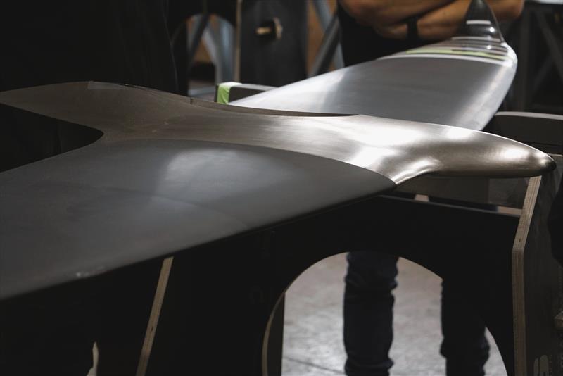 A finished T-Foil constructed of steel and carbon. The centre fuselage bolts onto the vertical -C-Tech build facility - September 2025 photo copyright C-Tech taken at Auckland Sailing Club and featuring the  class