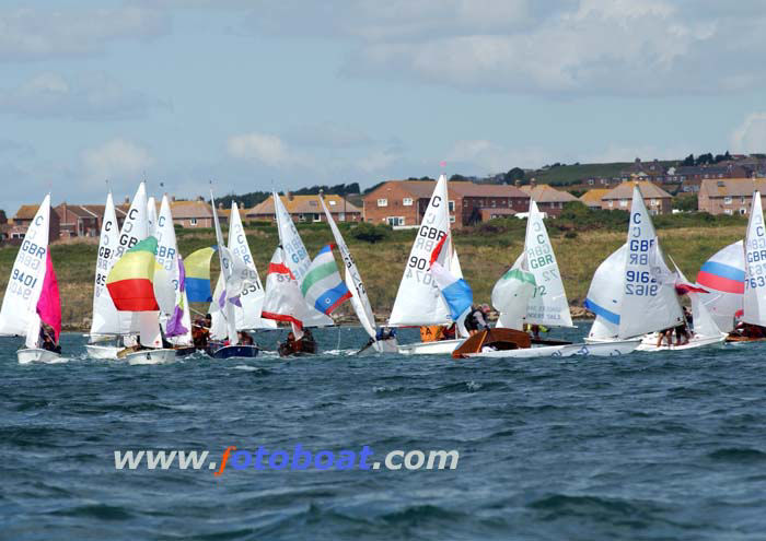 The final day of racing at the Cadet nationals where 106 teams took part photo copyright Steve Bell / www.fotoboat.com taken at Weymouth & Portland Sailing Academy and featuring the Cadet class