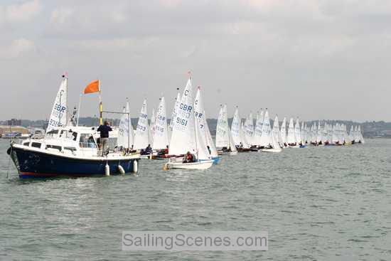 90 Cadets for the Indicator at Parkstone photo copyright David Harding / www.sailingscenes.co.uk taken at Parkstone Yacht Club and featuring the Cadet class