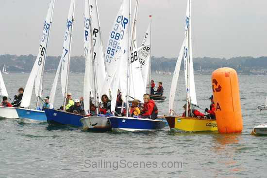 90 Cadets for the Indicator at Parkstone photo copyright David Harding / www.sailingscenes.co.uk taken at Parkstone Yacht Club and featuring the Cadet class