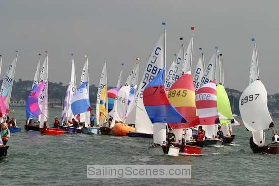 90 Cadets for the Indicator at Parkstone photo copyright David Harding / www.sailingscenes.co.uk taken at Parkstone Yacht Club and featuring the Cadet class