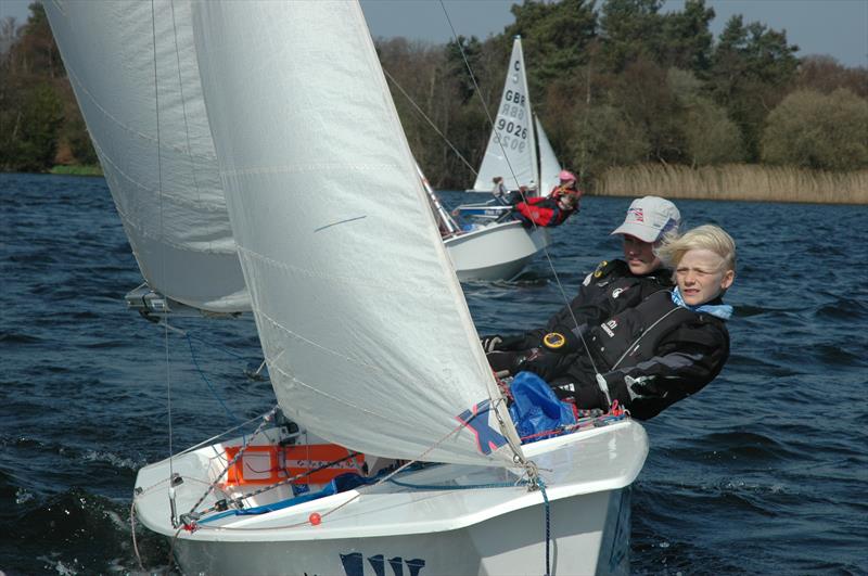 Cadets at Frensham photo copyright Frensham Cadet class taken at Frensham Pond Sailing Club and featuring the Cadet class