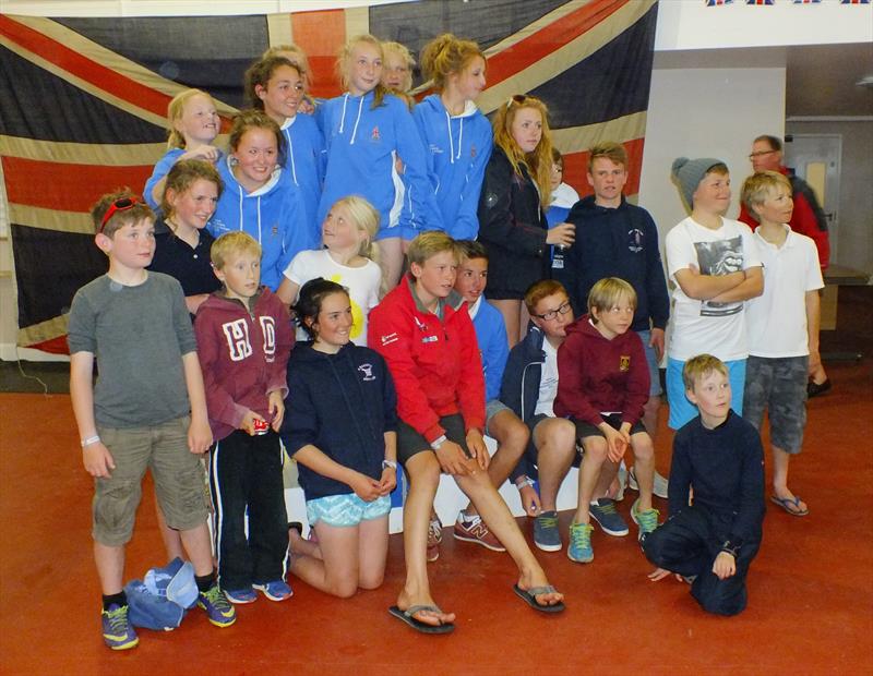 Frensham Pond SC sailors at the Cadet Class World Championships photo copyright Peter Collyer taken at Weymouth & Portland Sailing Academy and featuring the Cadet class