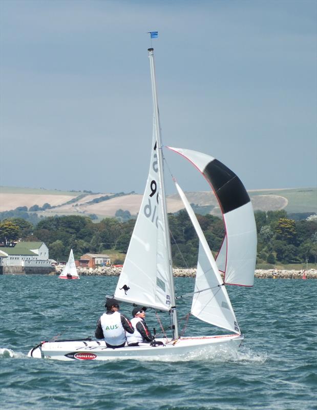 Cadet Class World Championships day 6 photo copyright Peter Collyer taken at Weymouth & Portland Sailing Academy and featuring the Cadet class