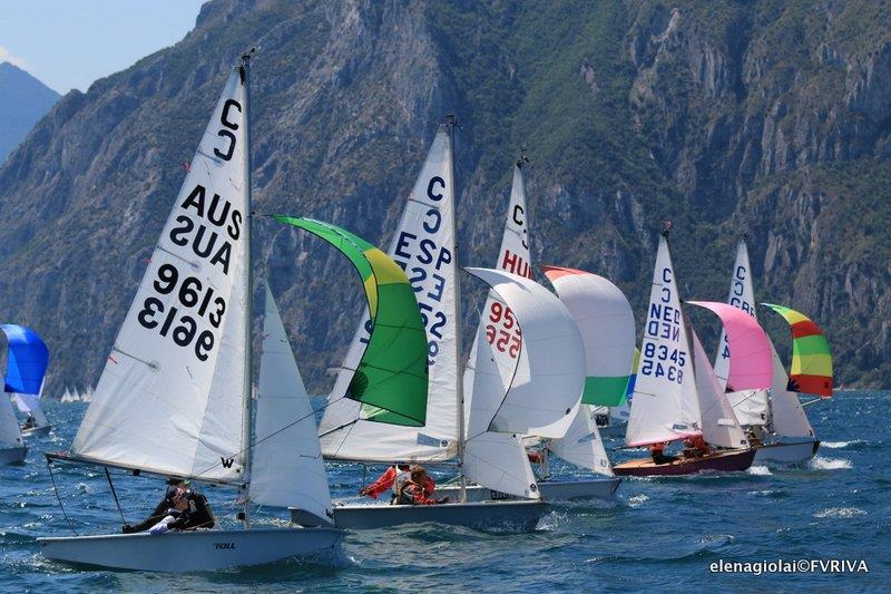 Cadet Worlds at Lake Garda day 2 photo copyright Elena Giolai / Fraglia Vela Riva taken at Fraglia Vela Riva and featuring the Cadet class