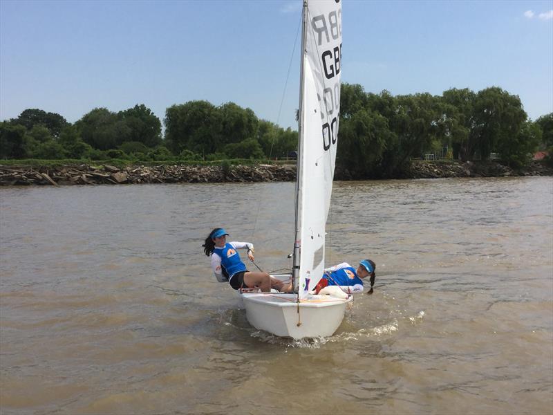 Final training for the Neilson GBR Cadet World Team in Buenos Aires photo copyright Ian Harris taken at Club Nautico Albatros and featuring the Cadet class