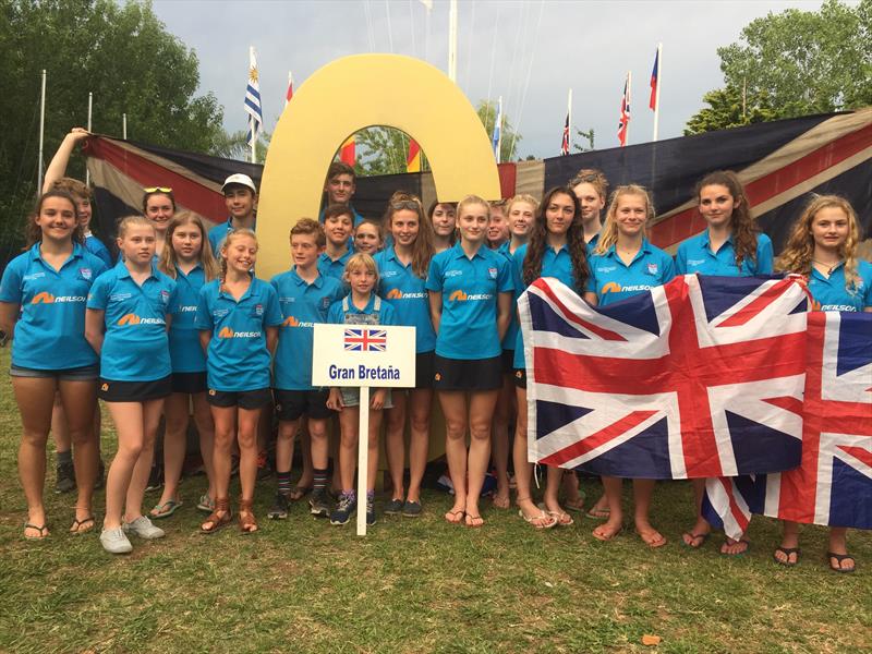 Final practice and the opening ceremony for the Neilson GBR Cadet World Team in Buenos Aires photo copyright Ian Harris taken at Club Nautico Albatros and featuring the Cadet class