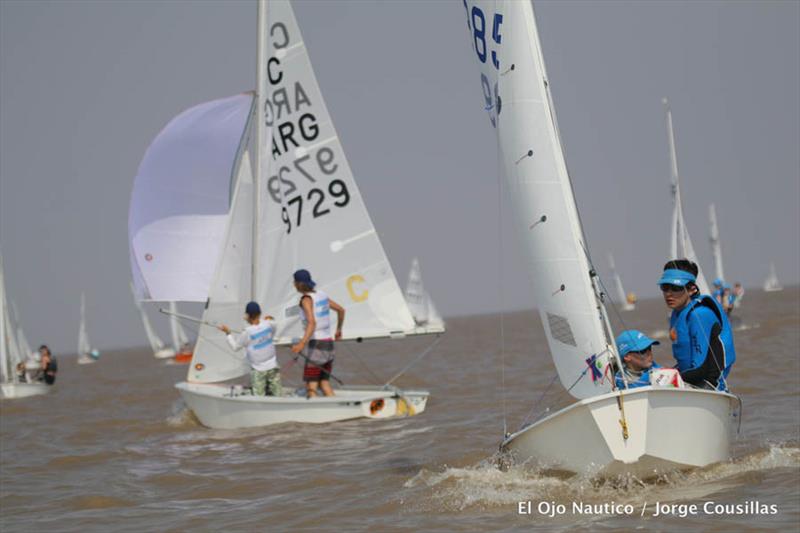 Jamie Harris and Antonia Wilkinson win 50th Cadet Worlds in Buenos Aires photo copyright El Ojo Nautico / Jore Cousillas taken at Club Nautico Albatros and featuring the Cadet class