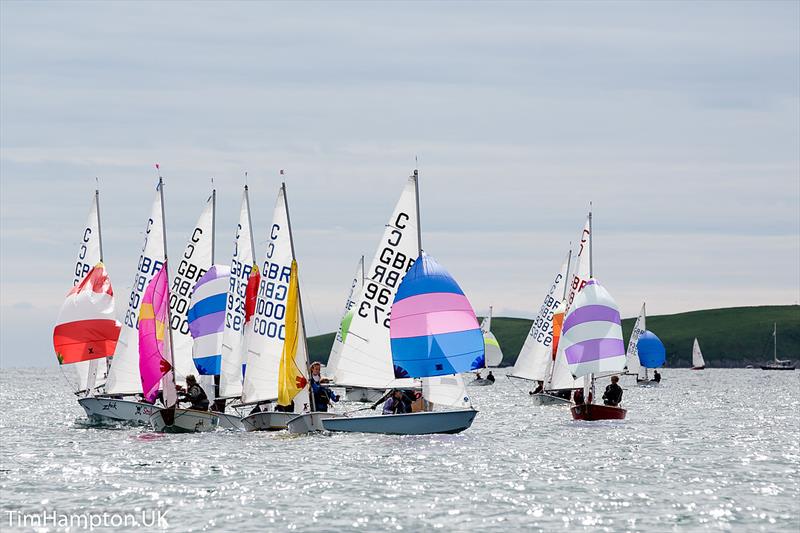 Leward mark rounding during the 2017 Cadet Nationals photo copyright Tim Hampton.UK taken at South Caernarvonshire Yacht Club and featuring the Cadet class