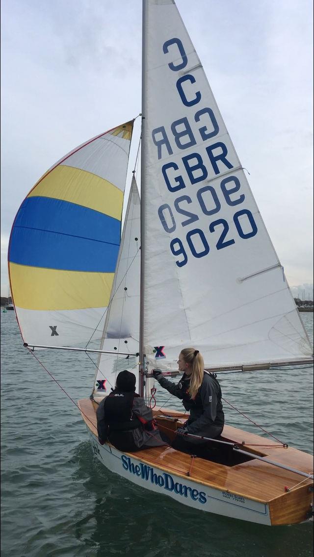 Cadet class winter training at Itchenor photo copyright David Little taken at Itchenor Sailing Club and featuring the Cadet class