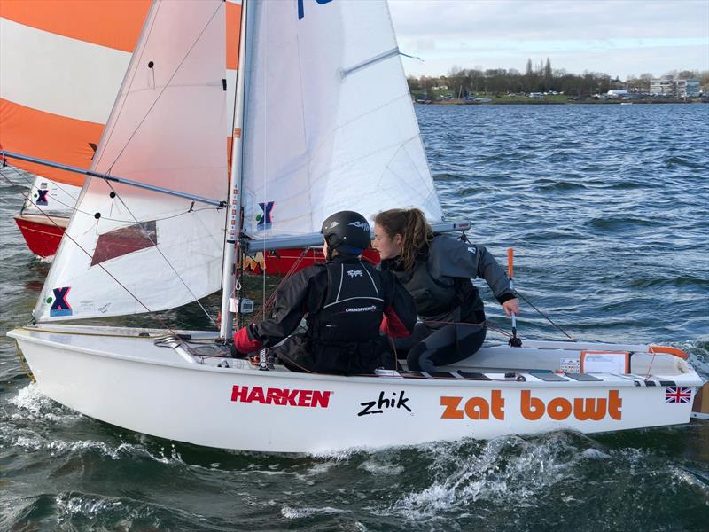 Cadet class Winter Training photo copyright Doug Targett taken at Grafham Water Sailing Club and featuring the Cadet class