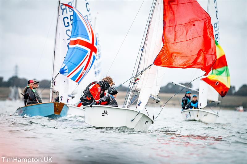 Cadet Inlands at Grafham Water photo copyright Tim Hampton taken at Grafham Water Sailing Club and featuring the Cadet class