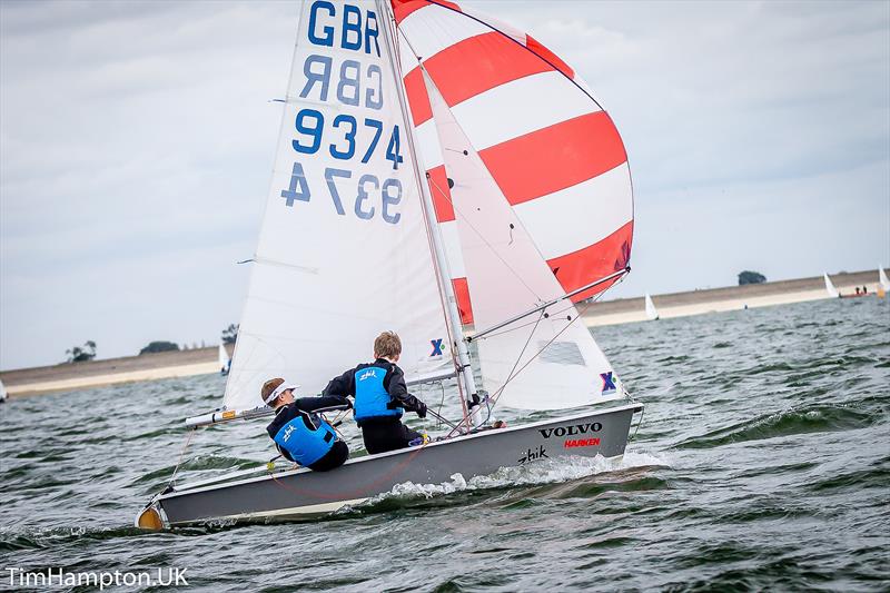 Cadets at the RYA East Zone Junior Championships photo copyright Tim Hampton / www.timhampton.uk taken at Grafham Water Sailing Club and featuring the Cadet class