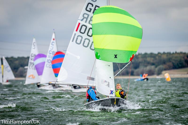 Cadets at the RYA East Zone Junior Championships photo copyright Tim Hampton / www.timhampton.uk taken at Grafham Water Sailing Club and featuring the Cadet class