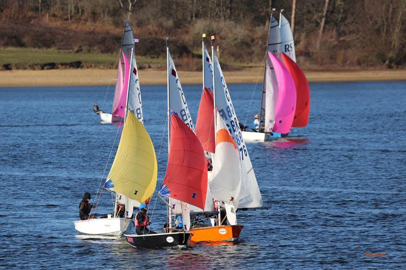 The Cadets always enjoy close racing on week 5 of the Alton Water Fox's Chandlery Frostbite Series photo copyright Tim Bees taken at Alton Water Sports Centre and featuring the Cadet class