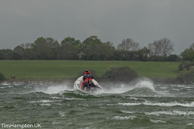 High winds during the Zhik Cadet Worlds Qualifier at Grafham Water photo copyright Tim Hampton / www.timhampton.uk taken at Grafham Water Sailing Club and featuring the Cadet class