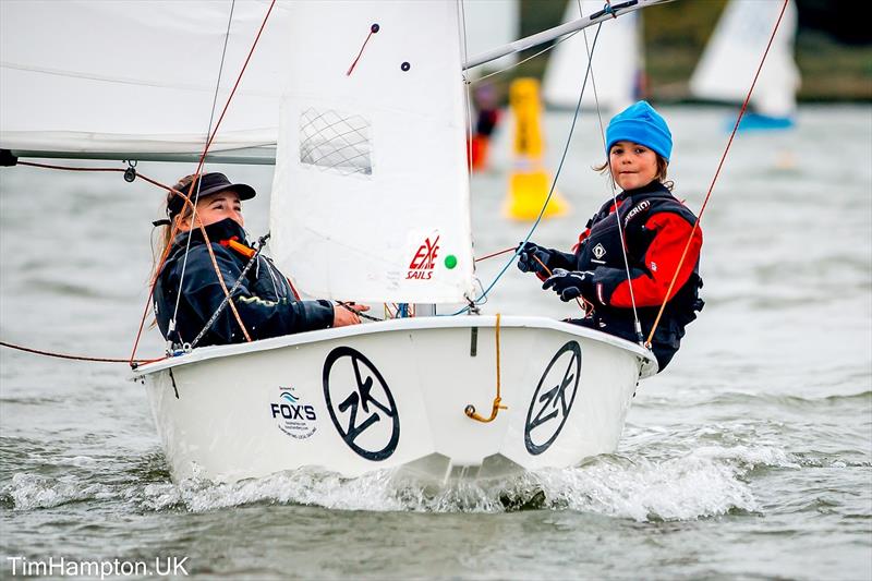 Cadet Class Winter Series at Waldringfield photo copyright Tim Hampton / www.timhampton.uk taken at Waldringfield Sailing Club and featuring the Cadet class