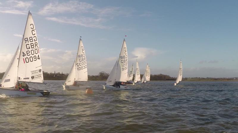 Cadet Training at Waldringfield photo copyright Chris Mayhew taken at Waldringfield Sailing Club and featuring the Cadet class