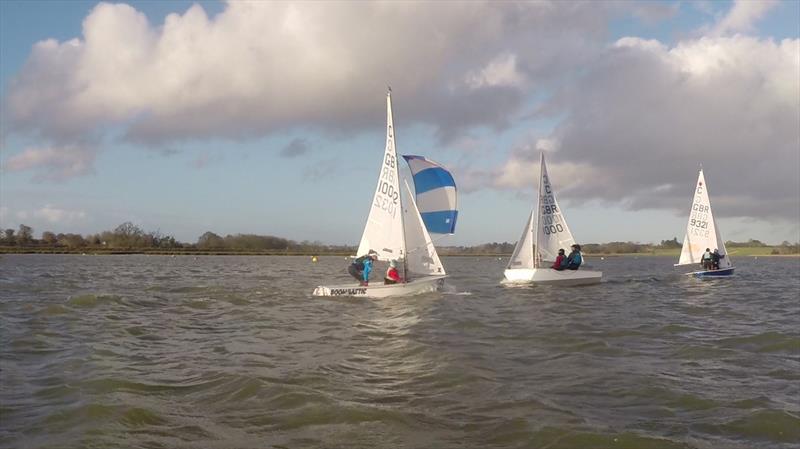 Cadet Training at Waldringfield photo copyright Chris Mayhew taken at Waldringfield Sailing Club and featuring the Cadet class