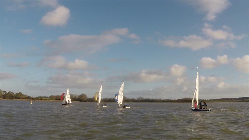 Cadet Training at Waldringfield photo copyright Chris Mayhew taken at Waldringfield Sailing Club and featuring the Cadet class