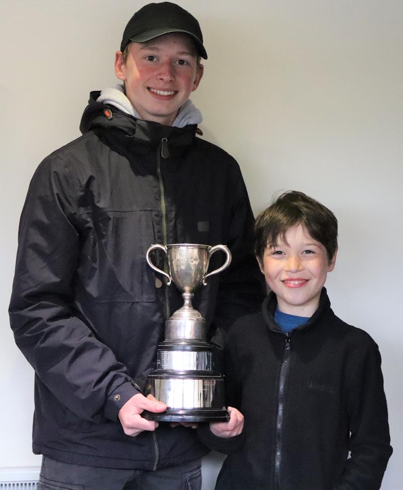 Will Shepherd & Joe Mycroft win the Frensham Cadet Open photo copyright Lorna Nee taken at Frensham Pond Sailing Club and featuring the Cadet class