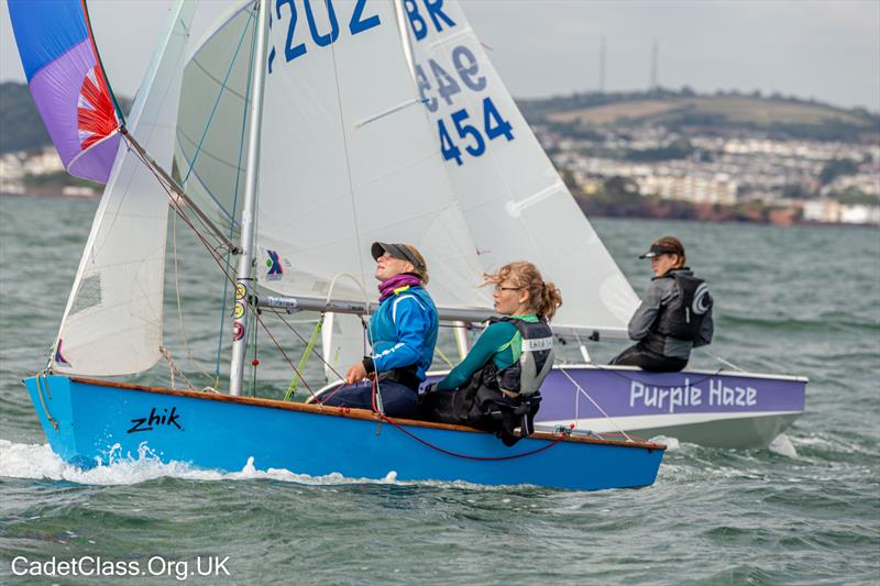 Cadet UK National Championships at Brixham photo copyright Tim Hampton / www.timhampton.uk taken at Brixham Yacht Club and featuring the Cadet class