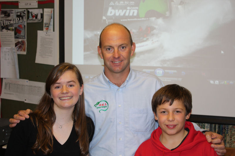Abigail Croft and Matthew Shorrock, Frensham Cadets in the GB world team with Ian Walker photo copyright Jim Morley taken at Frensham Pond Sailing Club and featuring the Cadet class